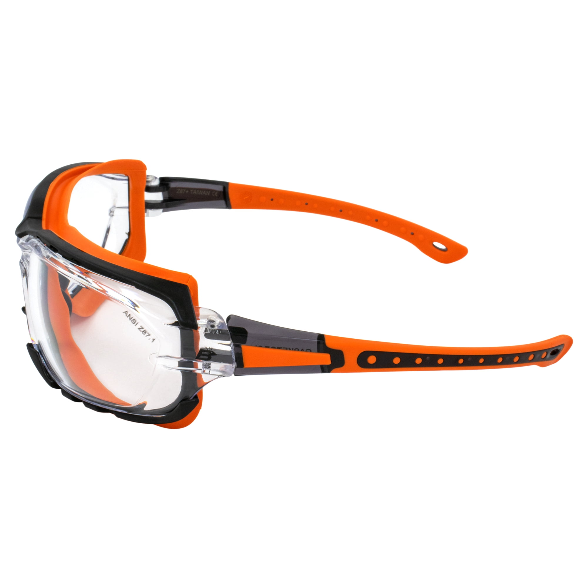 Birdz Eyewear Gasket Safety Sunglasses – Red Frame, Smoke Polycarbonate Lenses, ANSI Z87.1, Motorcycle Riding