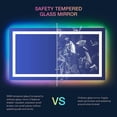 thumbnail image 4 of Vanity Trident  Rainbow LED Mirror with Touch ON/Off Dimmer & Fog Free Function 55X30 55X30, 4 of 5