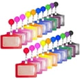 thumbnail image 1 of Creatiee 20Pcs PU Leather Business ID Credit Card Badge Holder with Retractable Badge Holder Reel Clip (Mixed Colors)-Horizontal Version, 1 of 8
