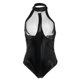 thumbnail image 1 of NECHOLOGY Ropa Interior Mujer Adulto Babydoll Lenceria Sexy Para Mujer Lencería para mujer de una pieza con broches de presión, body de encaje en contraste, mini babydoll Negro X-Grande, 1 of 7