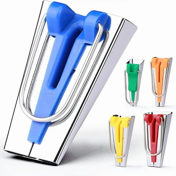 5 Sizes Bias Tape Makers, Bias Binding Tape Making Tool for Fabric Quilting Sewing,Customize, Solidly Bias Quilting Tool