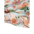thumbnail image 5 of Unique Bargains Jupe Courte Mini Trapèze à Taille Haute Élastique à Motif Floral pour Femme Bleu Rose TP, 5 of 5