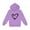 Purple, variant on Bnwani Black Toddler Crew Neck Sweatshirts Long Sleeve Casual Heart Print Pocket Size 2-3t