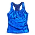 Doomiva Women's Shiny Faux Leather Tank Top Racerback Slim Fit