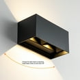 thumbnail image 5 of C Cattleya 6-Light Matte Black Aluminum Rectangular LED Outdoor Wall Sconce with Adjustable Light Beam, 5 of 6