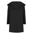 thumbnail image 6 of IROINNID Cardigan for Women Open Front On Sale Long Sleeve Solid Hooded Knit Cardigan Long Sweater Coat,Black, 6 of 7