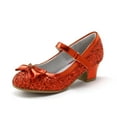 thumbnail image 2 of Kushyshoo Red Girls Dress Shoes Mary Jane 1.5in Low Heel Pumps Wedding Party Princess 1M, 2 of 7