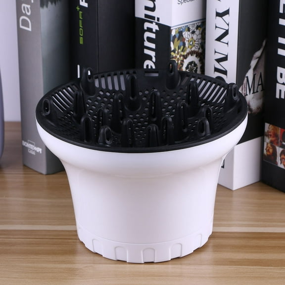 LOLIPPYY Hair Dryer Diffuser Nozzle for Curly and Straight Hair White with Deep Bowl Design