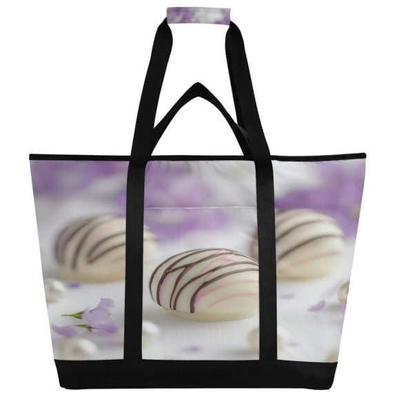 Large Cooler Bag Insulated Tote Bag Leakproof Thermal Lunch Bag for Picnic, Beach, Camping White Chocolate Truffles