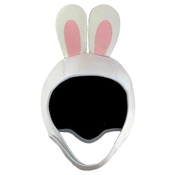 Capucha térmica de neopreno de 3 mm para buceo con diseño de conejo de dibujos animados. S