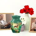 thumbnail image 6 of JAGASY Rabbit Urn for Ashes Adult Male, Green Small Urns for Human Ashes Keepsake, Forest Trees & Sunlight Decorative Urns for Sister, Memorial Urn for Brother, (3 Inch), 6 of 7