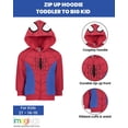 thumbnail image 5 of Marvel Spider-Man Toddler Boys Fleece Zip Up Hoodie Toddler to Big Kid, 5 of 5