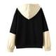 thumbnail image 3 of Sudadera ligera con cremallera Gibobby Kawaii Pullover con capucha Suelta color Block negro L, 3 of 5