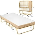 thumbnail image 5 of Homieasy Folding Bed with Mattress for Adults, 38 Inch Rollaway Bed with Memory Foam Mattress, Twin Size Foldable Guest Bed with Metal Frame, Portable Bed with Storage Cover, 75 x 38 Inch, 5 of 8