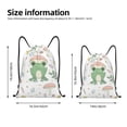 thumbnail image 2 of Saiise Frog and Mushrooms Pattern Sports Drawstring Backpack - String Swim Gym Bag with Wet Proof Pocket for Women&Men-Small, 2 of 6