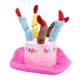 thumbnail image 1 of Sombrero ajustable de tela para mascotas, gatos, perros, cumpleaños, juguete interactivo, disfraz para sombreros de fiesta (rosa), 1 of 8