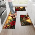 thumbnail image 2 of YIMEIS Merry Christmas Fall Kitchen Rugs Set of 2, Xmas Holiday Christmas Tree Kitchen Mat Decor Home Decorations, Green Christmas Mats for Kitchen Floor - 16''*24'' and 17''*47'' in, 2 of 10