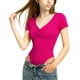 thumbnail image 4 of Camiseta deportiva informal de manga corta con cuello en V de color liso para niños, top de poliéster para niños, 4 of 5