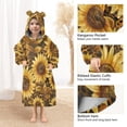 thumbnail image 4 of BZSMCE Wearable Blanket Hoodie Fashion Sunflower Serenade Home Wear, 4 of 7