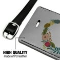 thumbnail image 3 of Letter C Floral Monogram Initial Rectangle Leather Luggage Card Suitcase Carry-On ID Tag, 3 of 8