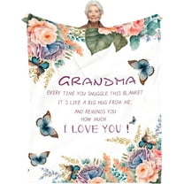 Grandma Gifts Blanket, Gifts for Grandma Birthday,Happy Birthday Grandma Grandmother Gifts, Best Grandma Gifts, Grandma Gifts Ideas for Mothers Day Christmas Throw 60"x50"
