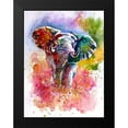 thumbnail image 2 of Kovacs, Anna Brigite 15x18 Black Modern Framed Museum Art Print Titled - Joyfull Elephant, 2 of 5