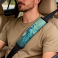 thumbnail image 5 of Xixirimido Leather Seat Cover Front Seats Only, Universal Fit Auto Front Seat Covers for Sedan Van SUV Truck 5 Pcs Set with Seatbelt Covers & Center Console Cover, Peacock Butterfly Floral, 5 of 8