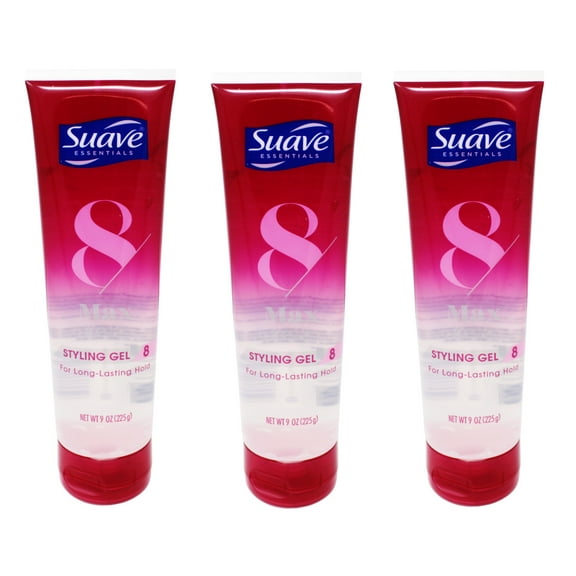 Suave Essentials Styling Gel Max Hold 8.9 Ounce (Pack of 3)