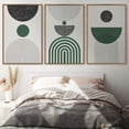 thumbnail image 3 of IDEA4WALL Framed Canvas Print Wall Art Set of 3 Mid-Century Retro Abstract Polygon Boho Pattern Wall Decor Nordic Geometric Collage Prints Minimal Modern Art Bohemian Artwork - Natural 24"x36"x3, 3 of 4