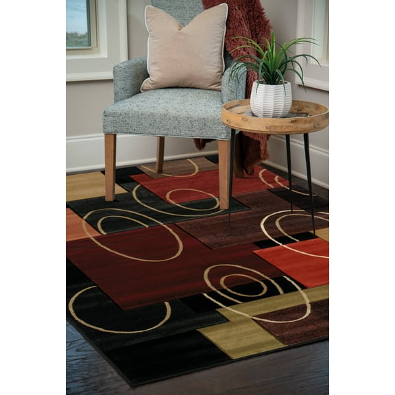 United Weavers Charlize Razzler Geometric Onyx Woven Polypropylene Area Rug or Runner