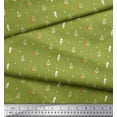 thumbnail image 3 of Soimoi Green Poly Georgette Fabric Tree Christmas Printed Fabric 1 Yard 52 Inch Wide, 3 of 3