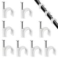 thumbnail image 1 of 100 Pack Clips de Câble Ronds Blancs Solides et Durables - 7mm, 1 of 5