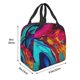 thumbnail image 3 of Fotbe Colorful Abstract Swirls Bolsa Térmica con Estampado y Forro de Aluminio Grueso Bolsa de Almuerzo con Bolsillo Frontal para Hombres y Mujeres, Ideal para Trabajo, Escuela, 3 of 8