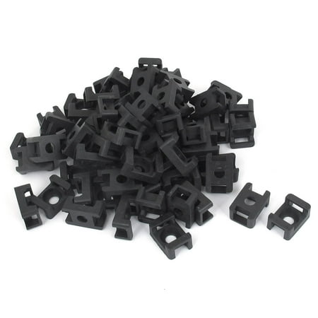 Unique Bargains 70pcs Black Plastic Saddle Wire Bundles Cable Zip Tie ...