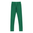 thumbnail image 5 of iiniim Girls Solid Color Athletic Leggings Yoga Workout Pants Kids Dance Performance Dark Green 8, 5 of 7