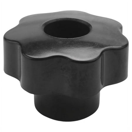 M10 10mm Dia Thread Black Plastic Star Clamping Knob Grip