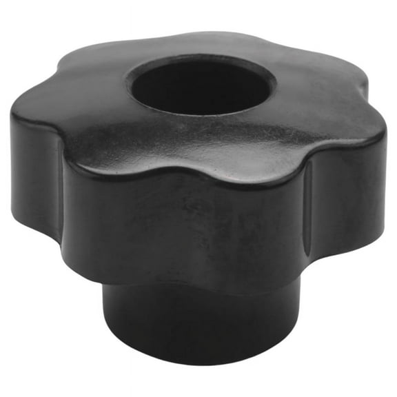 M10 10mm Dia Thread Black Plastic Star Clamping Knob Grip