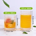 thumbnail image 3 of Hobnail Drinking Glasses Set of 12, Vintage Drinking Glasses,12 oz Highball Glasses & 10 oz Cocktail Glasses Set, Durable Glass Cups with Smooth Interior - Dishwasher-Safe ,Home, Parties & Daily Use, 3 of 7