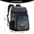thumbnail image 2 of Backpack Cooler lunch bag 36 Can Capacity Insulated Bag for Camping, Beach, Hiking & Travel Heart-shaped Garlands Float, 2 of 7