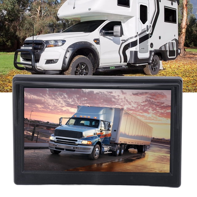 Moniteur de Caméra de Recul, Système de Vue Arrière Anti-Surchauffe et Étanche Haute Définition 170 Grand Angle pour RV pour Remorque Caméra Ronde, Caméra à Trou Rond, Caméra à Lumière 4 LED, Licence