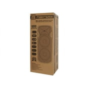 2 Mr Dj PSBAT6200 Dual 15 4000 Watt Max Power 3 Way Party Speaker with Built-In Bluetooth & Rechargeable Battery