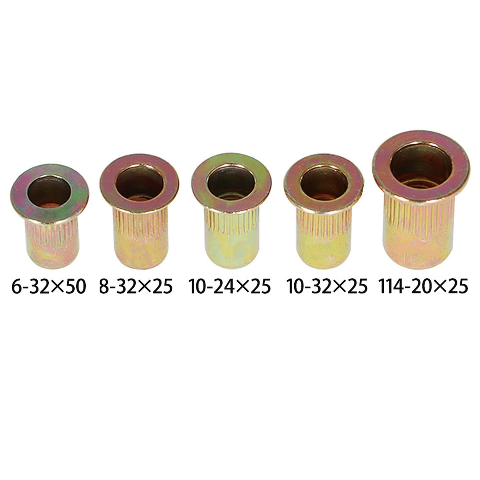 50 Pièces écrous Rivets 1/2-13UNC - Acier Zingué, Tête Plate, Lot Neuf