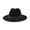 Black, variant on Women Men Wool Fedora Hat With Leather Panama Hat Winter Autumn Wide Brim Jazz Trilby Male Female Casual Sombrero Cap ,Unique Design