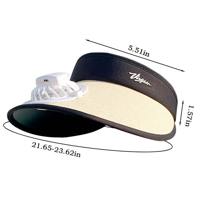 QIIBURR Sun Hats for Women Small Head Hat with Fan for Women - Fan Visor  Hat - Three Gear Mediation and Large Area Sun Protection Visors for Women  Sun Protection Womens Hats