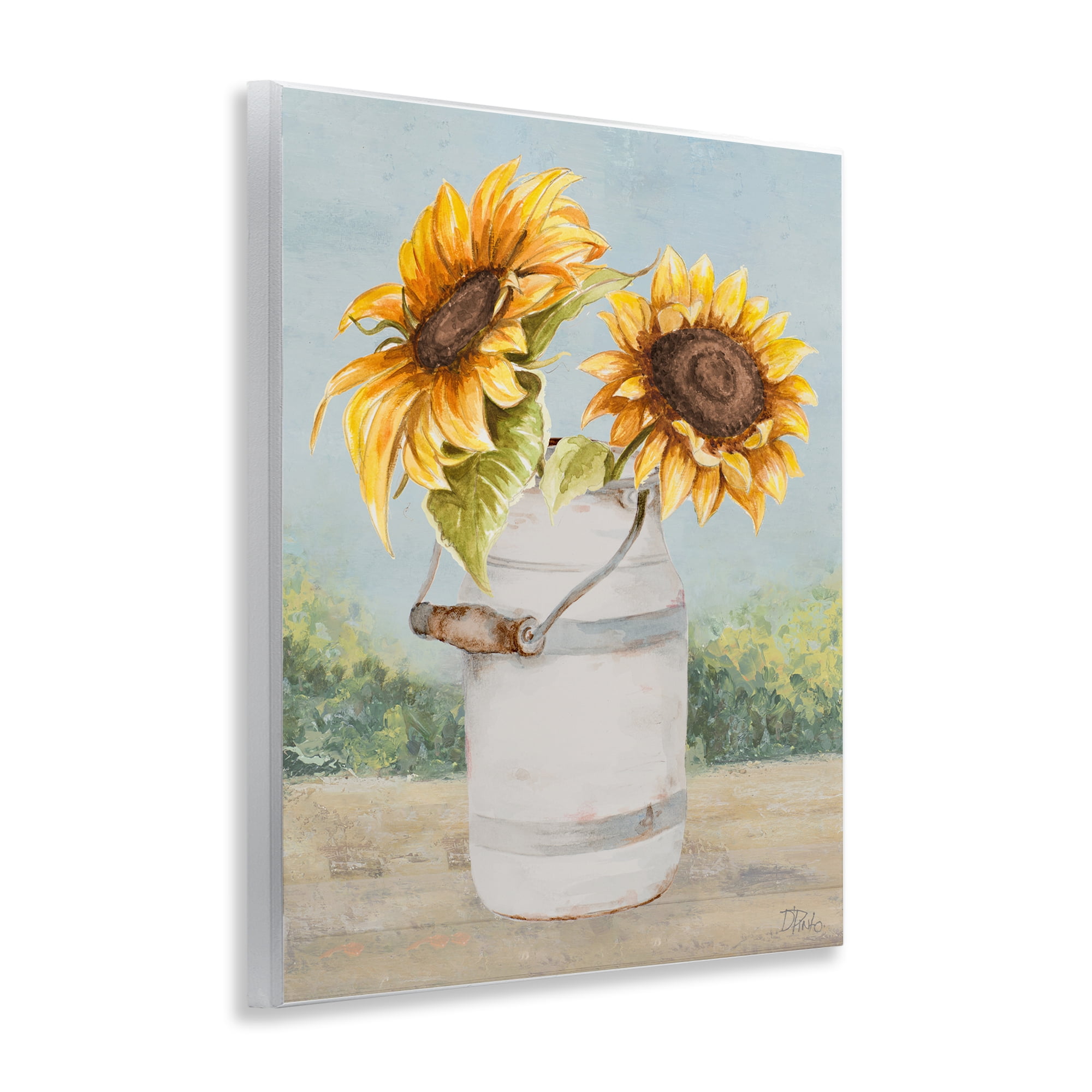 Stupell Industries Sunflower Pitcher in Country Wall Plaque Art, design by Patricia Pinto
