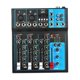 thumbnail image 1 of DJ Mixing Board Mezclador de 4 canales Mezclador de audio pequeño Adaptador de la UE para grabación de estudio Durable con reproducción de MP3 Carcasa Hugo tablero mezclador, 1 of 7