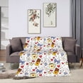 thumbnail image 3 of Super Soft Anti-Pilling Flannel Bed Blankets, Chocolate & Diamond Print Cozy Fluffy Warm All Seasons Throw Blanket for Sofa Bedding, 40"x30", 3 of 8