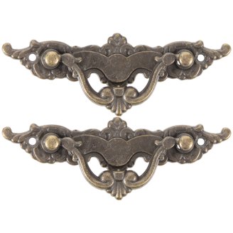 old fashioned dresser handles 4 X 2.75" Bronze Vintage Drawer Pulls Antique Cabinet Dressing Drop Bail Handles