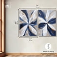 thumbnail image 5 of Blue Blossom Set Canvas Set of 2 Luxe Abstract Sets by Art Remedy, Silver Frame, 36 x 54, 5 of 6