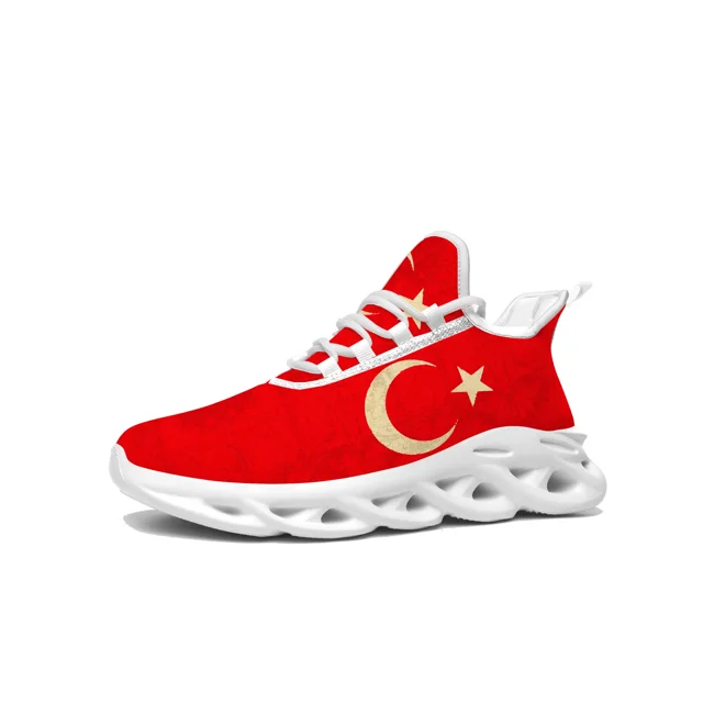Zapatillas turcas planas para hombre y mujer, deportivas de alta calidad con cordones y malla, hechas a medida, color blanco